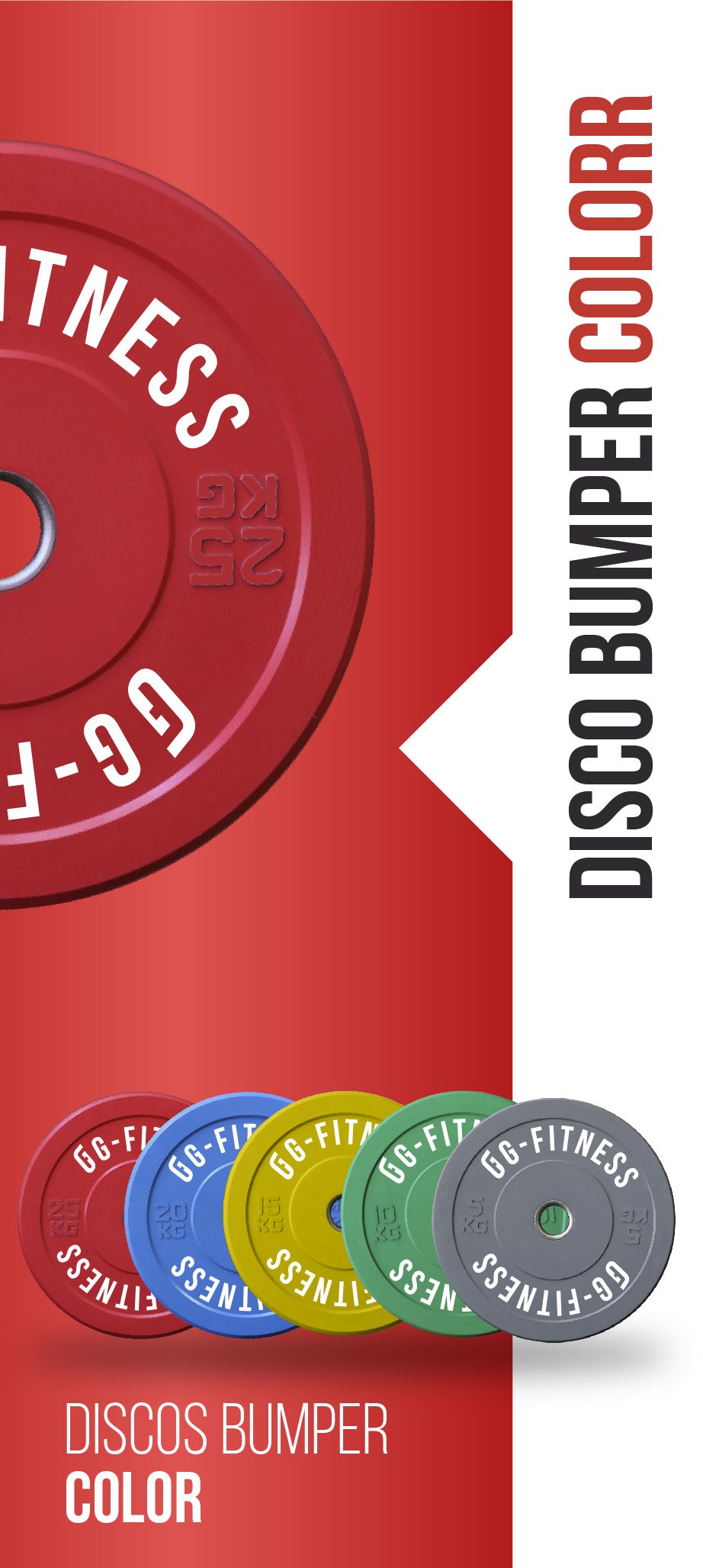 Discos Bumper Color 5kg (por unidad)