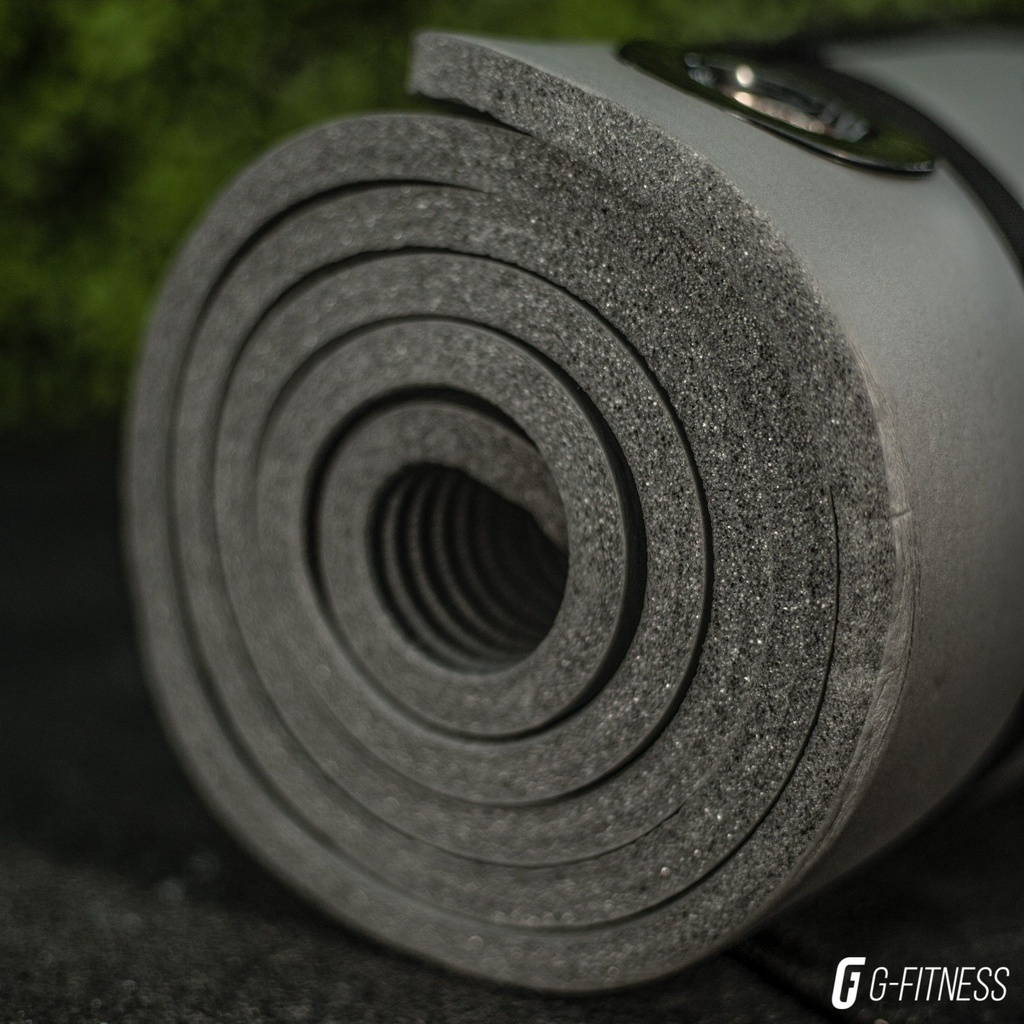 NBR YOGA MAT CON OJALES 10MM - GRIS