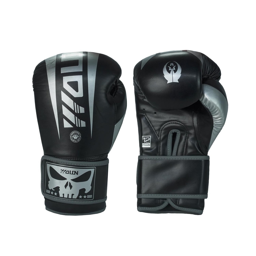 Boxing Gloves Negro/Gris 12oz (Por Par)
