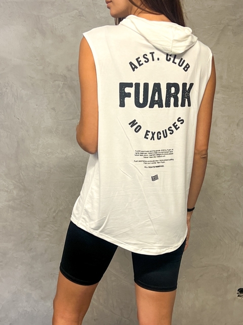 MUSCULOSA HOODIE FUARK BLANCO