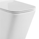 2051B - &quot;FLoor toilet Rimless flush UF cover seat Shine white&quot;