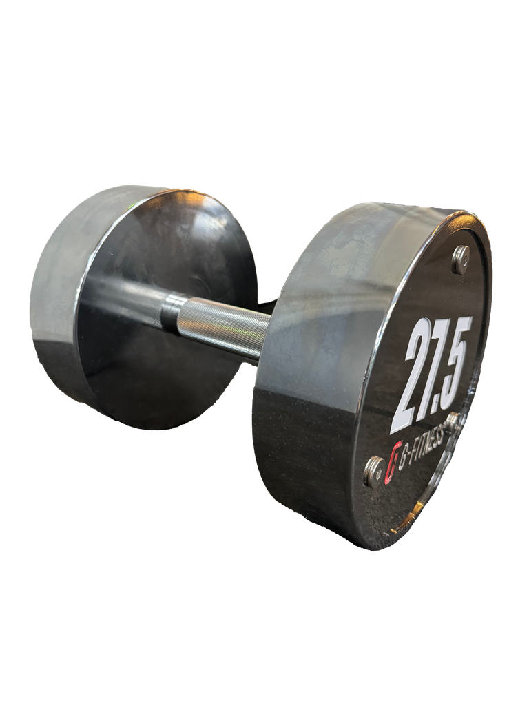 Mancuerna cromada con logo G-Fitness 27.5KG
