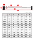 Barra recta peso fijo 20kg con logo GFITNESS
