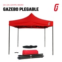 Gazebo Plegable - 3 x 3 mtrs - Rojo