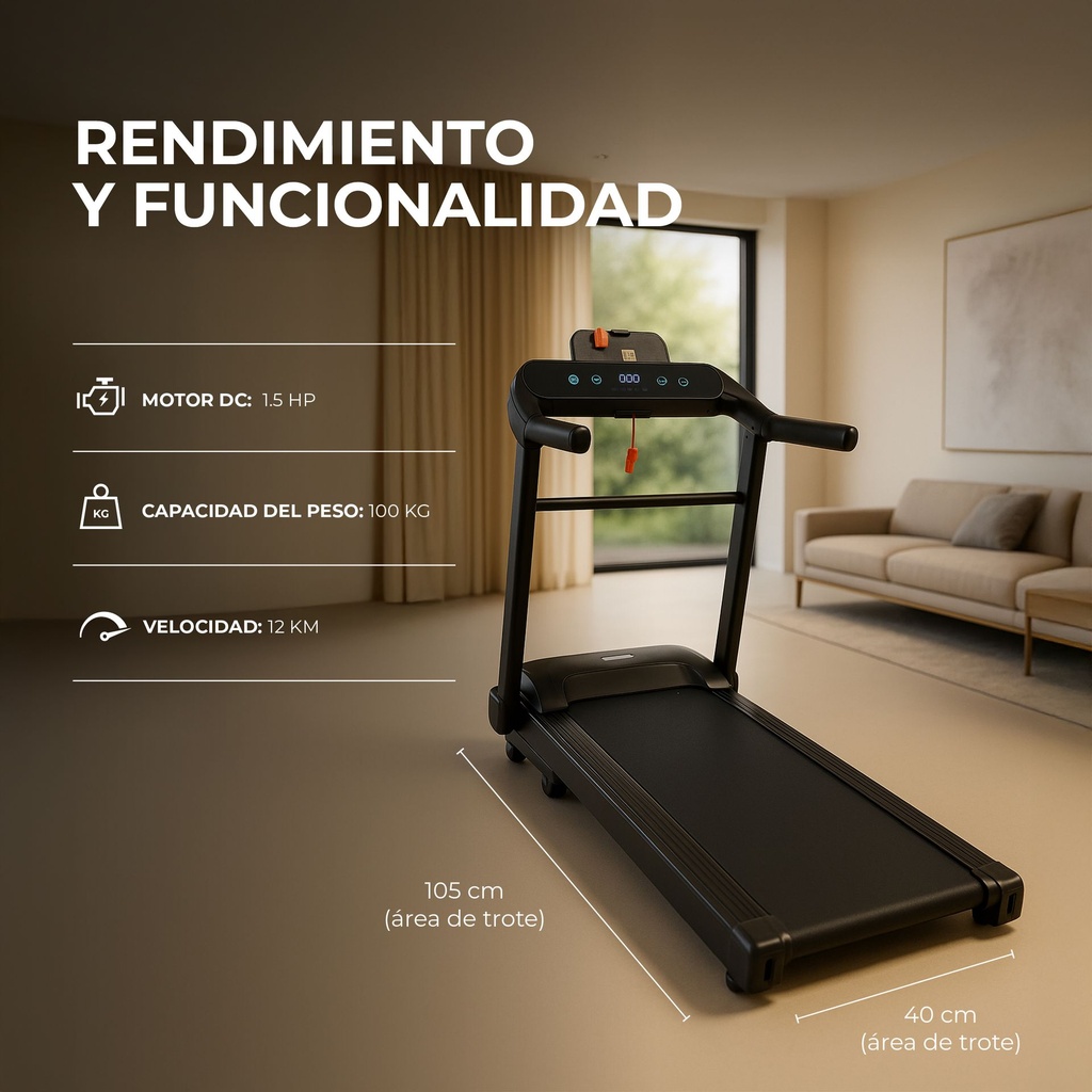 CINTA CAMINADORA MOD 8090 1.5HP