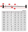 Barra recta peso fijo 40kg con logo GFITNESS