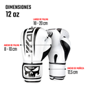 Guantes de Boxeo Blanco/Negro 12oz Mod Q2(Por par)