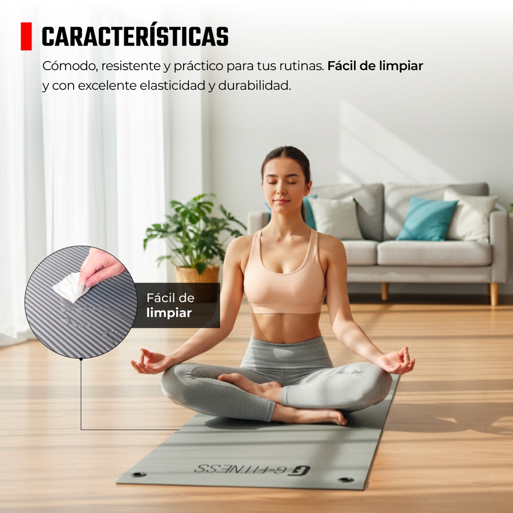 Colchoneta con Ojales -10mm - Gris