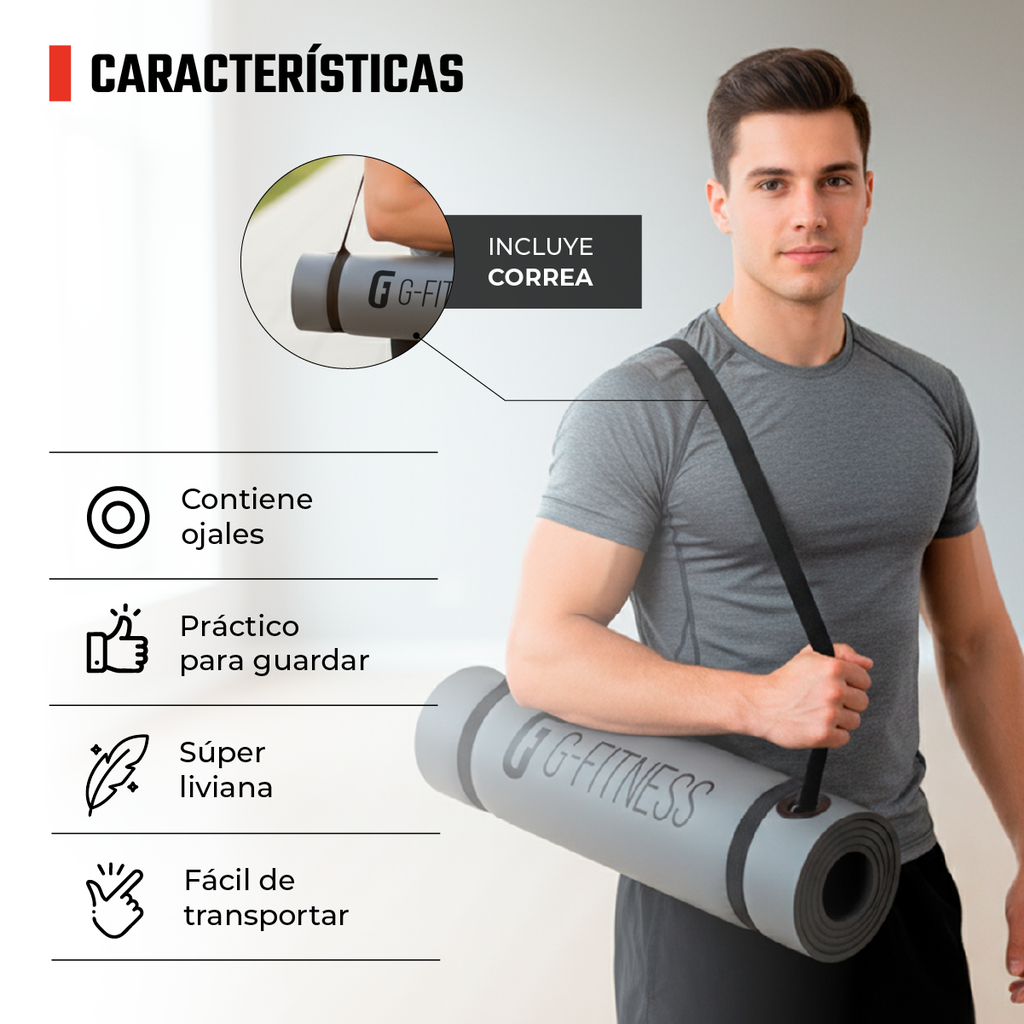 Colchoneta con Ojales -10mm - Gris