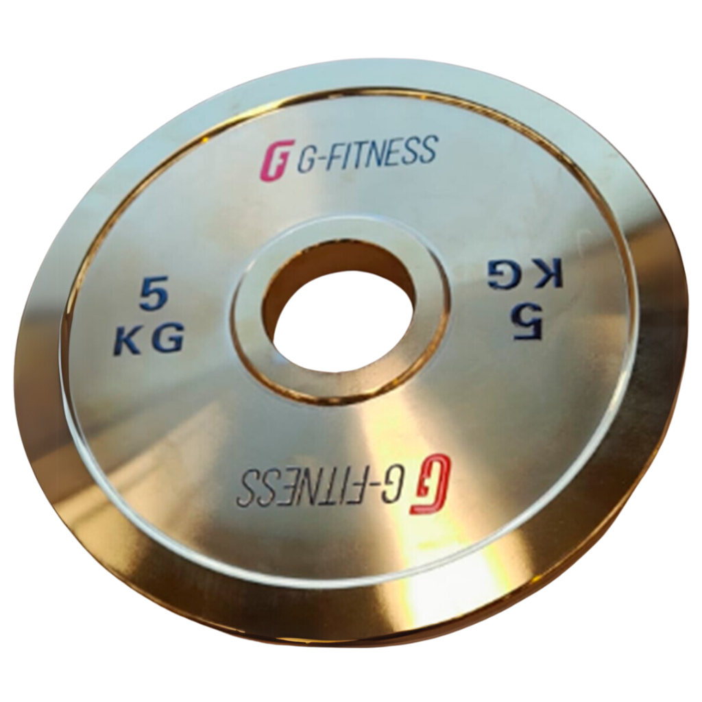 Disco de Peso Dorado G-Fitness 5kg