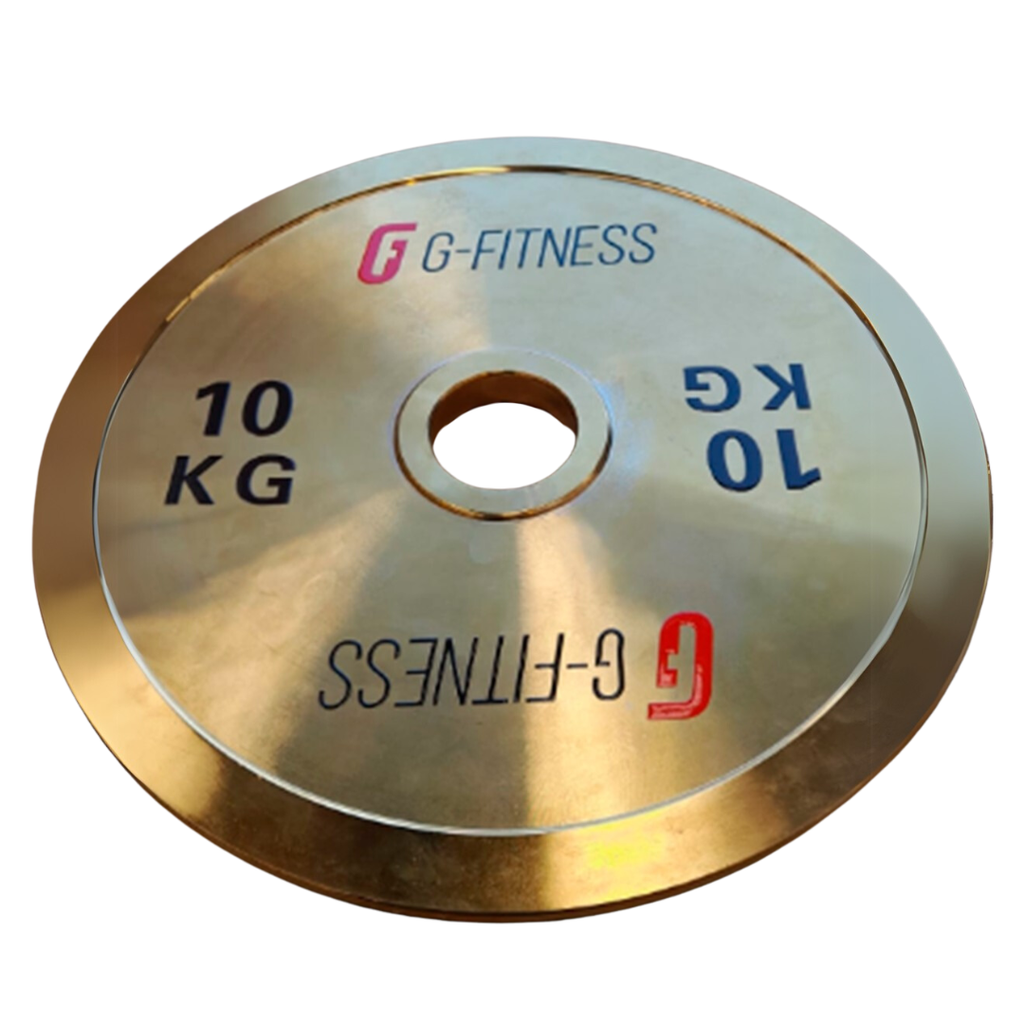 Disco de Peso Dorado G-Fitness 10kg