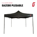 Gazebo Plegable - 3 x 3 mtrs - Negro
