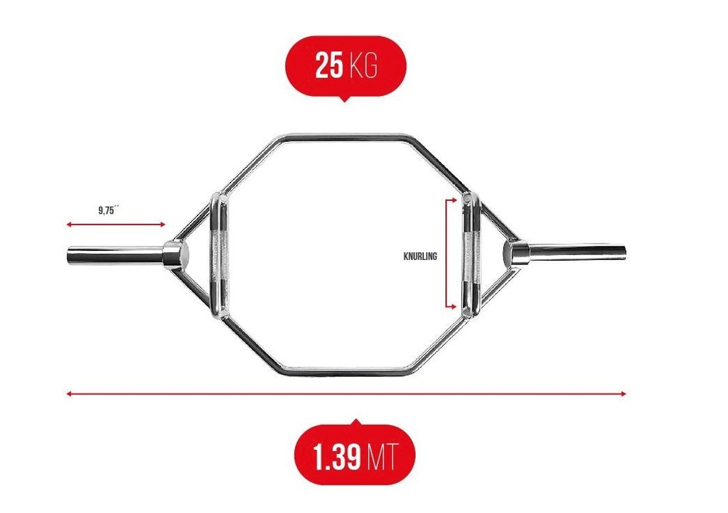 Barra Olimpica Hexagonal (CROMADA)