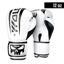 Guantes de Boxeo Blanco/Negro 12oz Mod Q2(Por par)