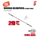 [PL2202] Barra olimpica c/buje 20kg (cromada)