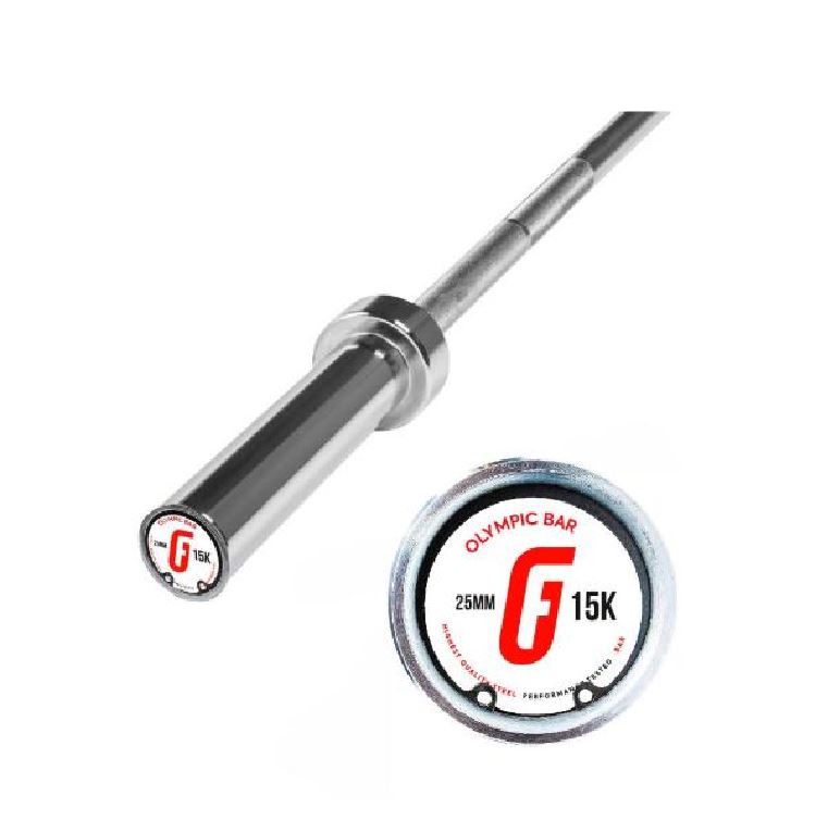 Barra olimpica c/rulemanes 15kg (Cromada)