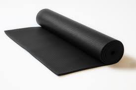 PVC Yoga Mat Negro 6mm con correa