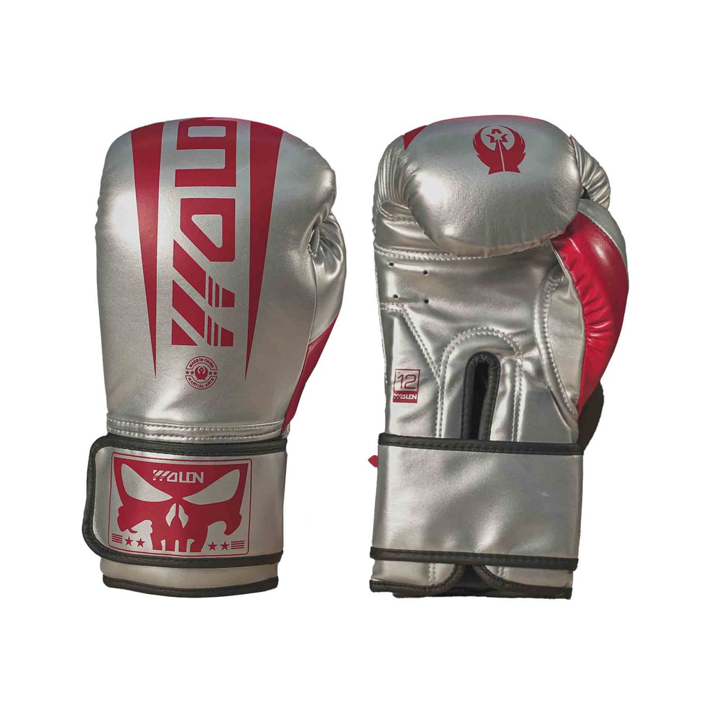 Guantes de Boxeo Gris/Rojo 12oz (Por par)