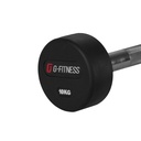 Barra recta peso fijo 10kg con logo GFITNESS