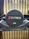 Mancuerna redonda engomada 2,5kg con logo GFITNESS (por unidad)