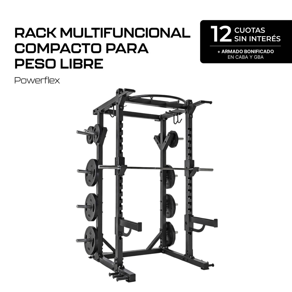 Rack Multifuncional Compacto para Peso Libre - PowerFlex