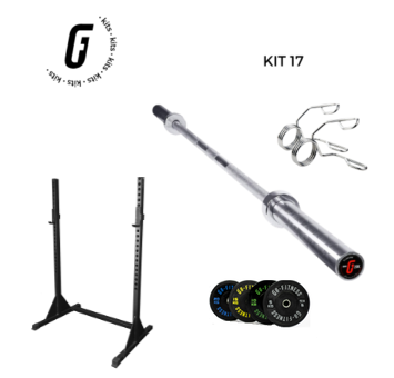 Kit 17: Squat rack + 70kg en Discos