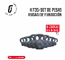 KIT35: Set de Pesas Rusas de Fundición