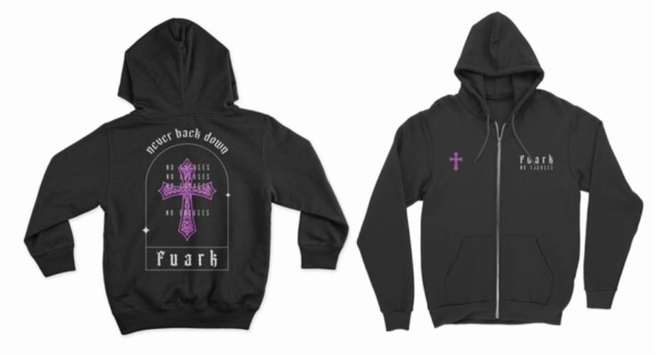 CAMPERA FUARK CROSS NEGRO/PURPURA