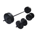 Set de Barra, Mancuernas y Discos 30KG