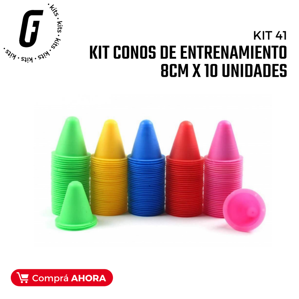 Kit Conos de Entrenamiento 8cm (10 unidades)