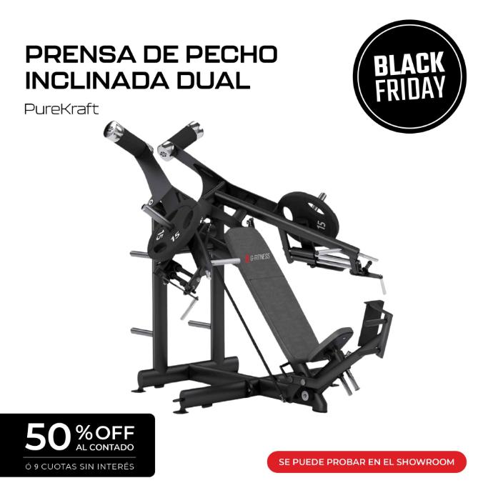 Máquina Prensa de Pecho Inclinada Dual - PureKraft