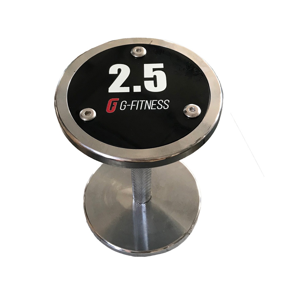 Mancuerna cromada con logo G-Fitness 2.5KG