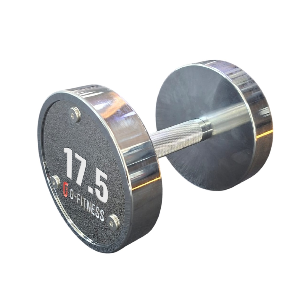 Mancuerna cromada con logo G-Fitness 17.5KG
