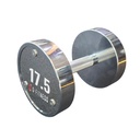 Mancuerna cromada con logo G-Fitness 17.5KG