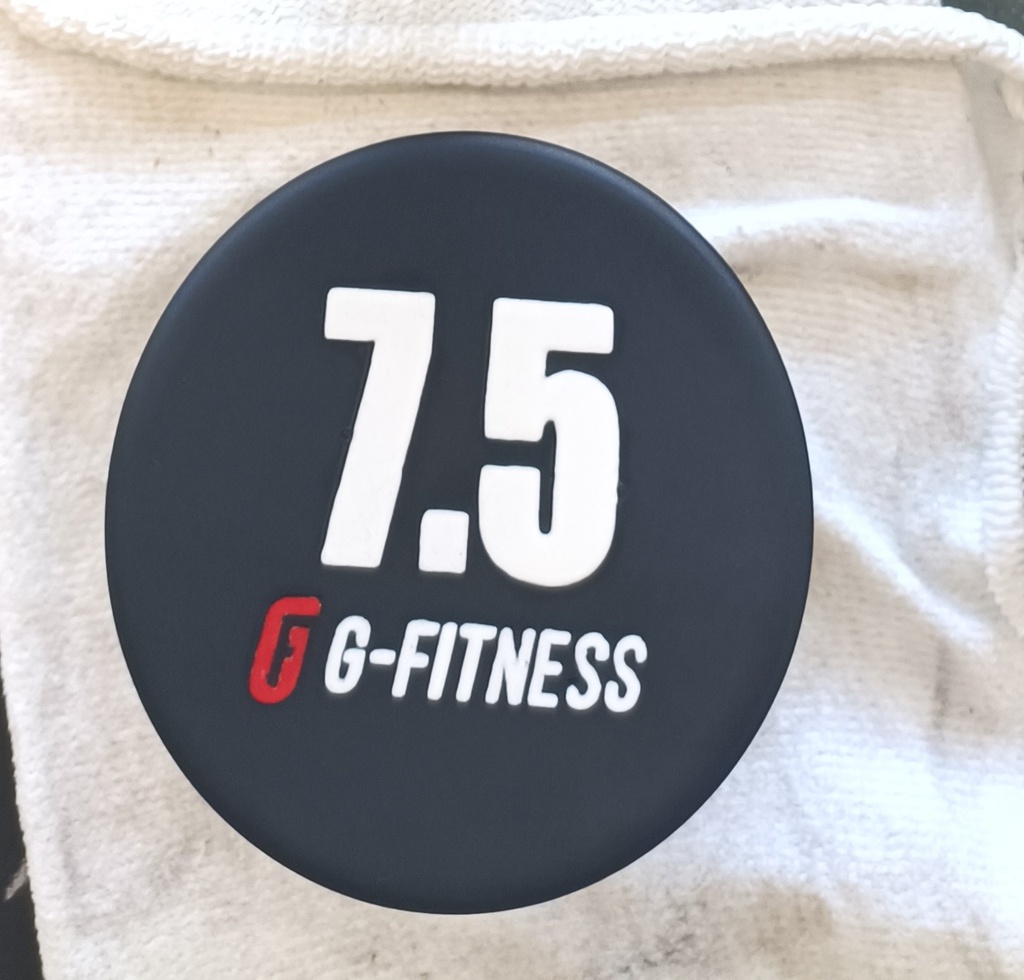 Mancuerna TPU con logo G-Fitness 7,5KG