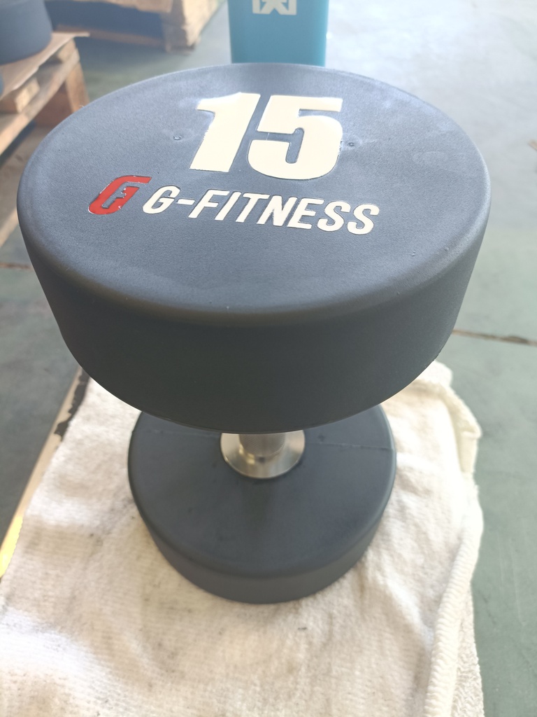 Mancuerna TPU con logo G-Fitness 15KG