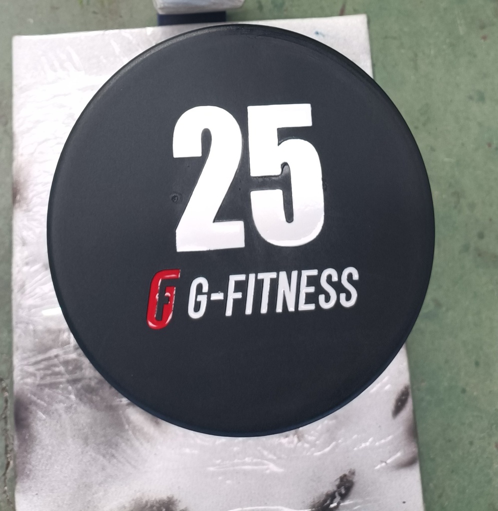 Mancuerna TPU con logo G-Fitness 25KG