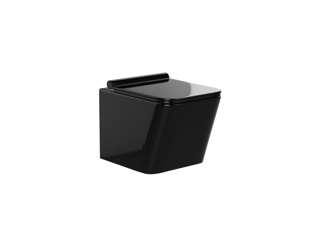 Inodoro Piso Rimless Asiento UF Matte Black