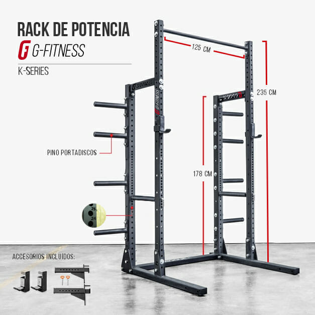 Rack cage de fuerza MOD BK-3028  G-fitness Lideres en Equipamiento de GYM  - Gfitness Argentina