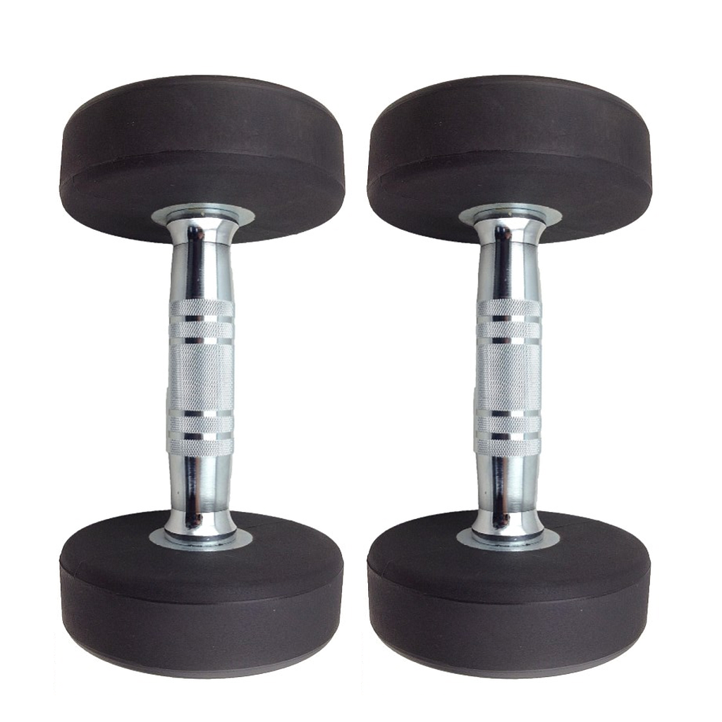 Set de mancuernas de 20KG (CAUCHO)  G-fitness Lideres en Equipamiento de  GYM - Gfitness Argentina