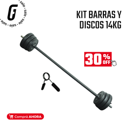 [100568-14] Kit Barras y discos 14kg