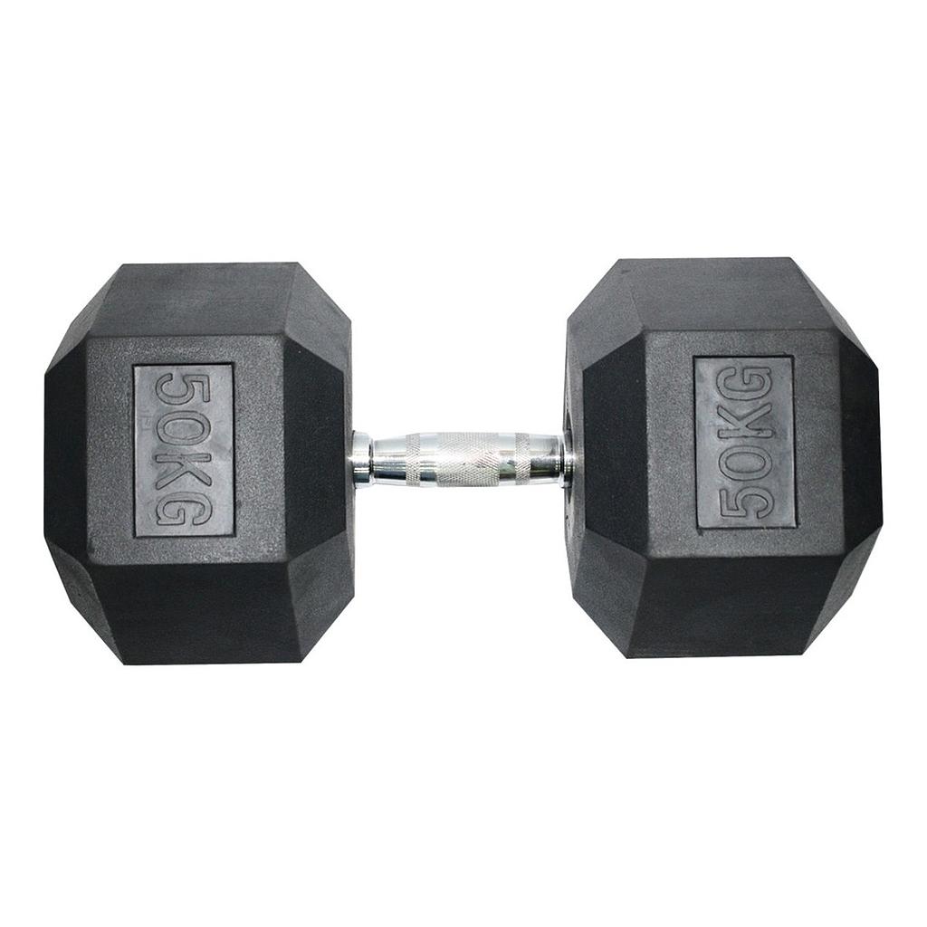 Mancuerna Hex Engomada 50kg (por unidad)  G-fitness Lideres en  Equipamiento de GYM - Gfitness Argentina