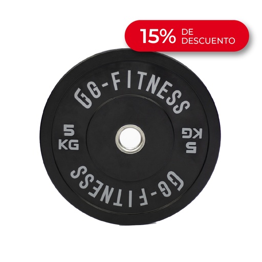 [100527-5] Disco Bumper Negro 5kg (por unidad)