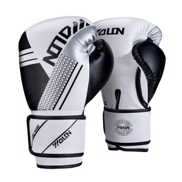 [box17] Guantes de Boxeo Blanco/Negro 14oz (Por par)