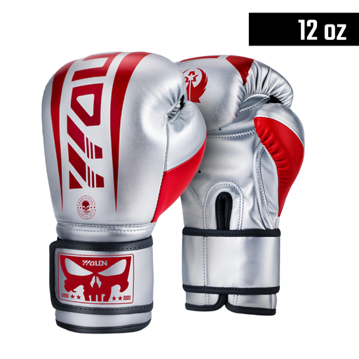 [BOX18] Guantes de Boxeo Gris/Rojo 12oz (Por par)