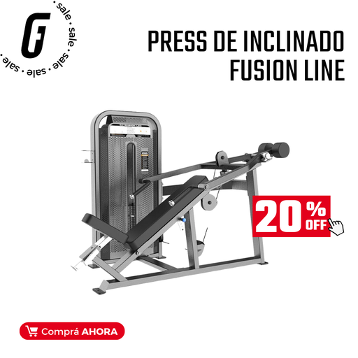[E5013] Sillon Prensa de Pecho Inclinado con Lingotera -  FUSION LINE