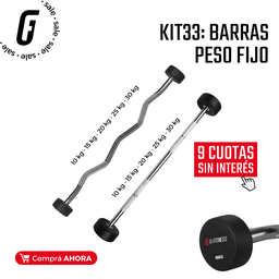 [kit33] KIT33: BARRAS PESO FIJO