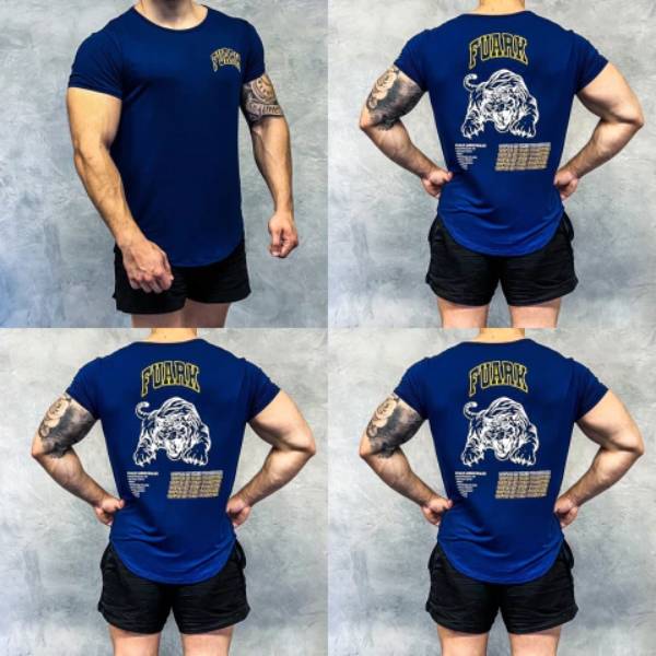 REMERA PERFORMANCE MOD TIGER AZUL