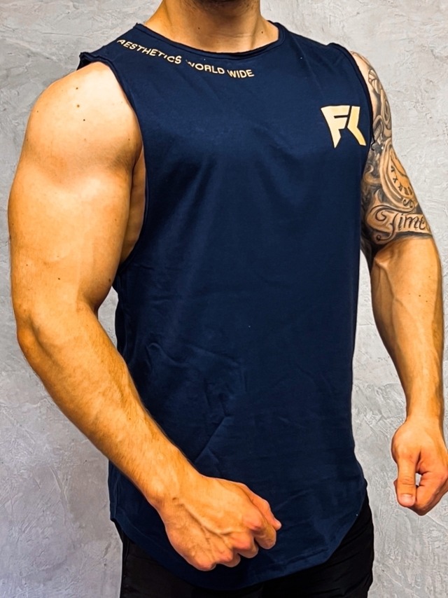 MUSCULOSA RUSTIC FUARK MOD WORLDWIDE AZUL