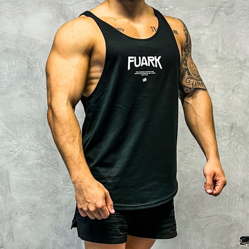 MUSCULOSA STRINGER NEW LIFE FUARK NEGRO